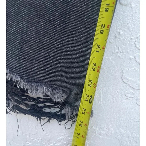 NWT Simply Society Womens Straight Super High Rise Distressed Jeans Black 5/27 - Picture 11 of 13